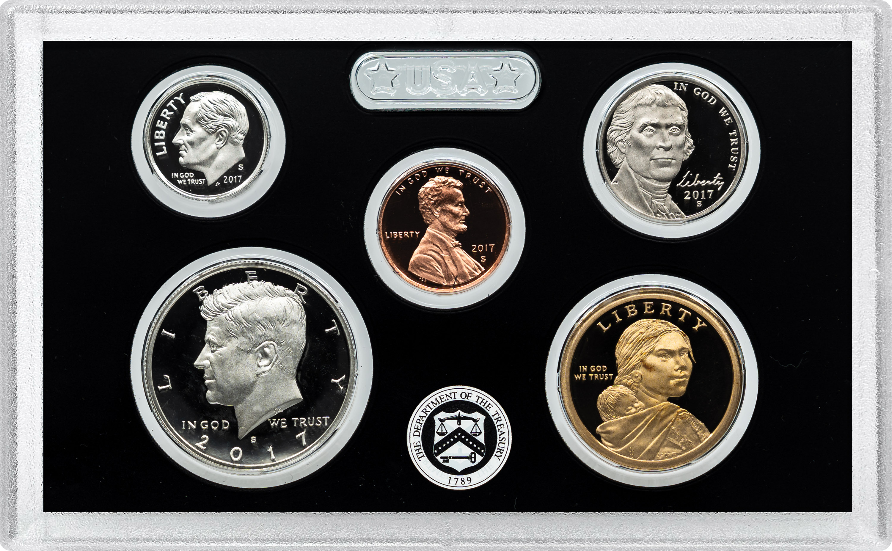 2017-S 1c-$1 Silver Proof Set, 10 Coins PR