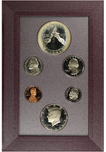 1988-S 1c-$1 Prestige Proof Set, 6 Coins PR