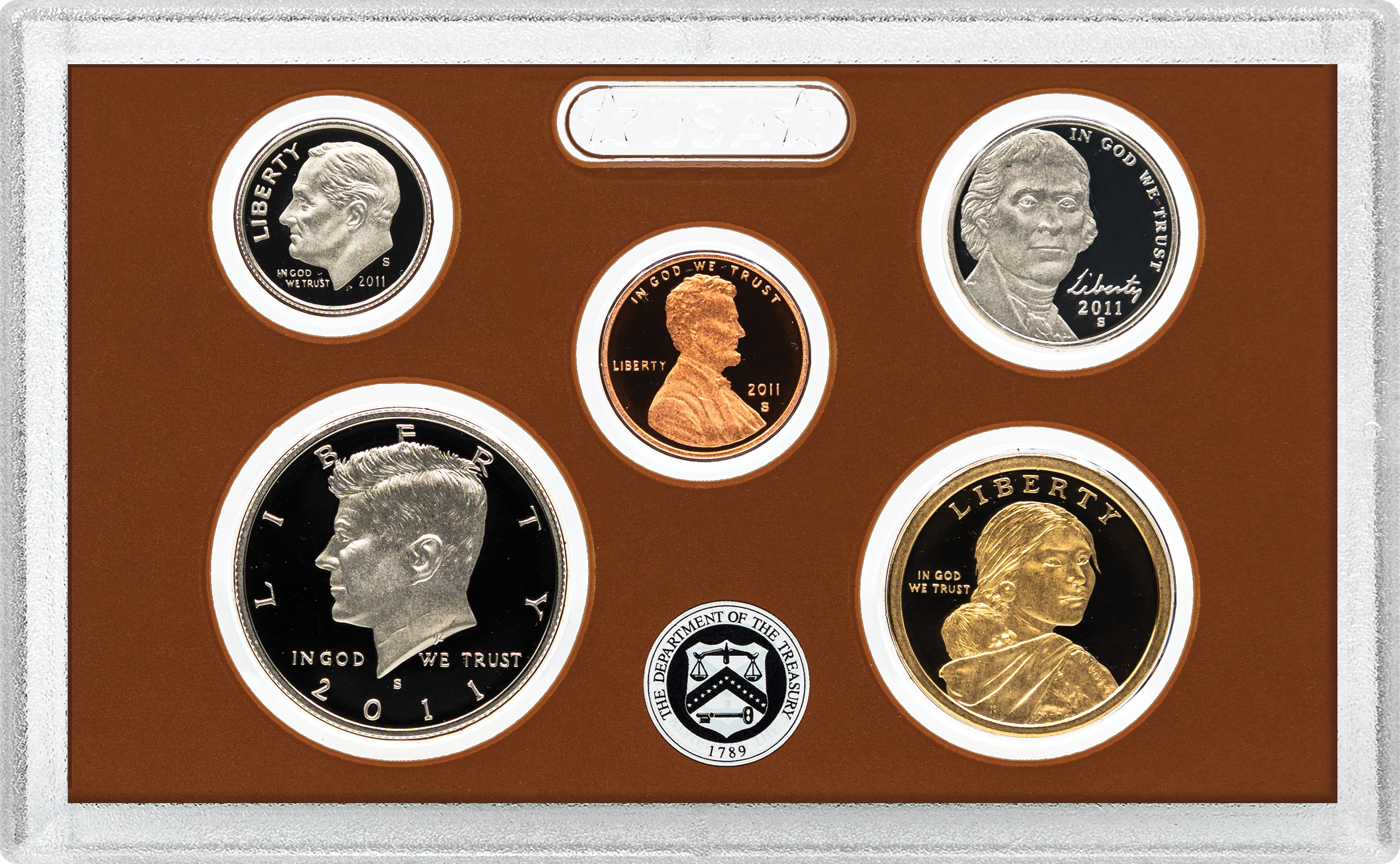 2011-S 1c-$1 Clad Proof Set, 14 Coins PR