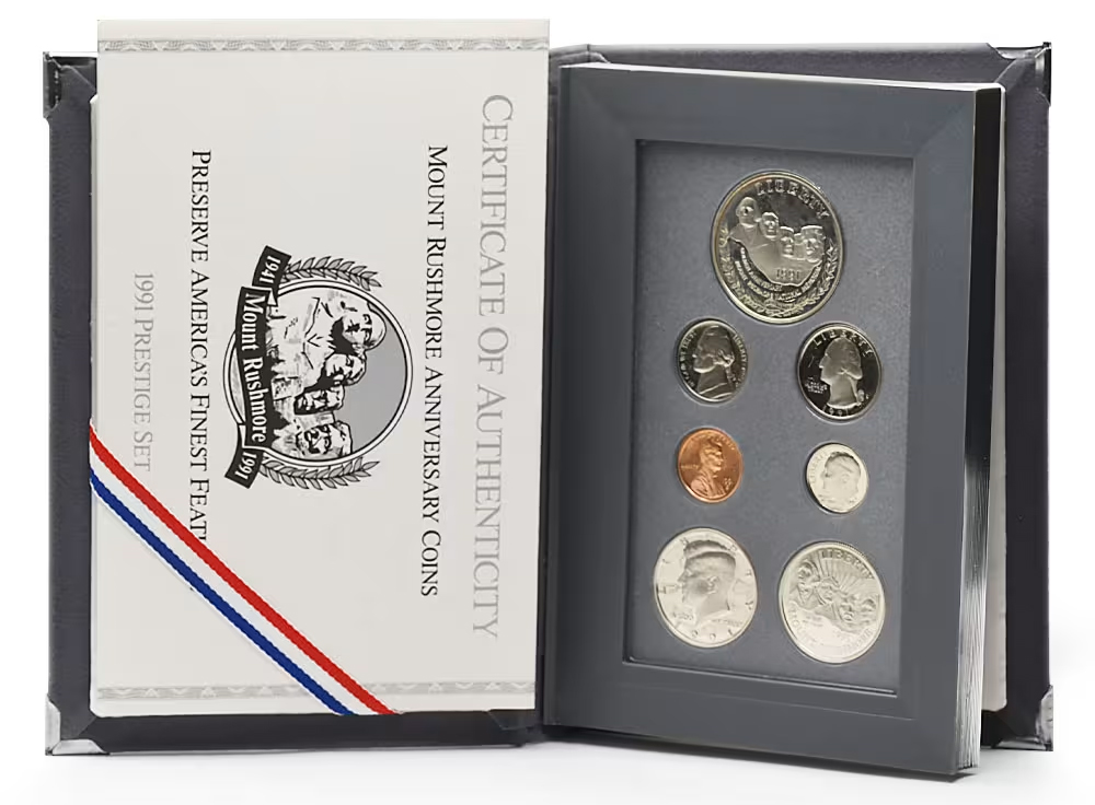 1991-S 1c-$1 Prestige Proof Set, 7 Coins PR