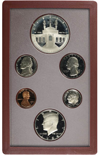 1984-S 1c-$1 Prestige Proof Set, 6 Coins PR