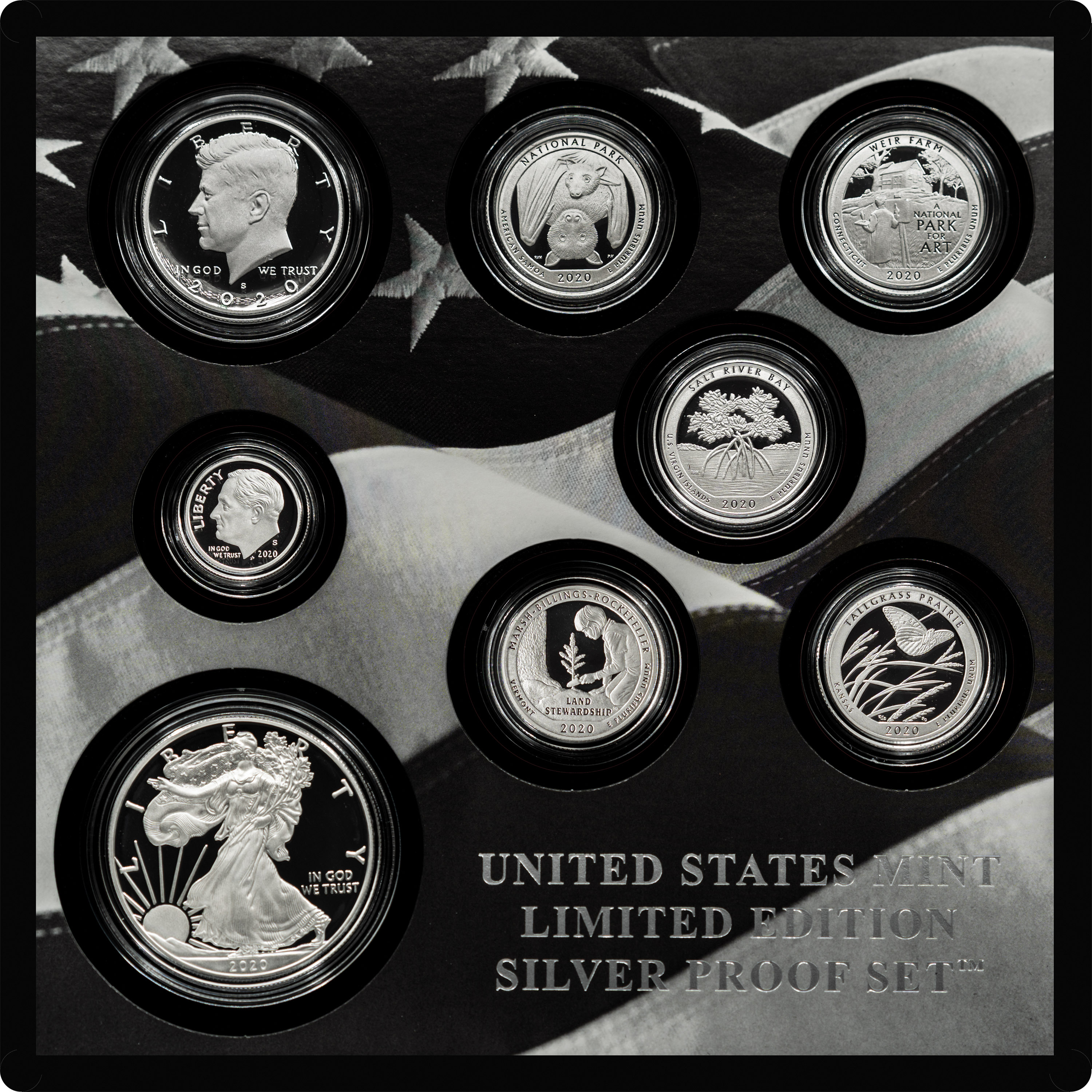 2020-S 25c-$1 Silver Limited Edition Proof Set, 8 Coins PR