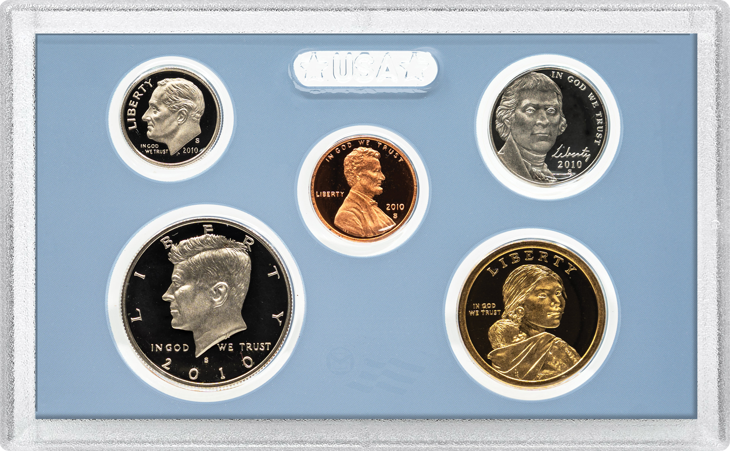 2010-S 1c-$1 Clad Proof Set, 14 Coins PR
