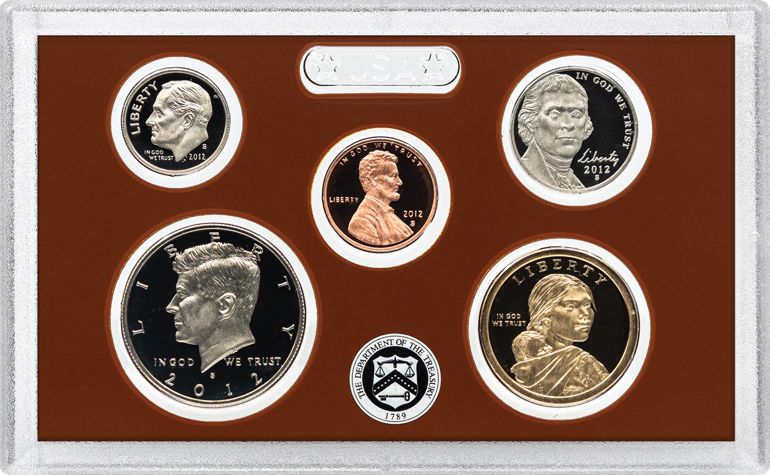 2012-S 1c-$1 Clad Proof Set, 14 Coins PR