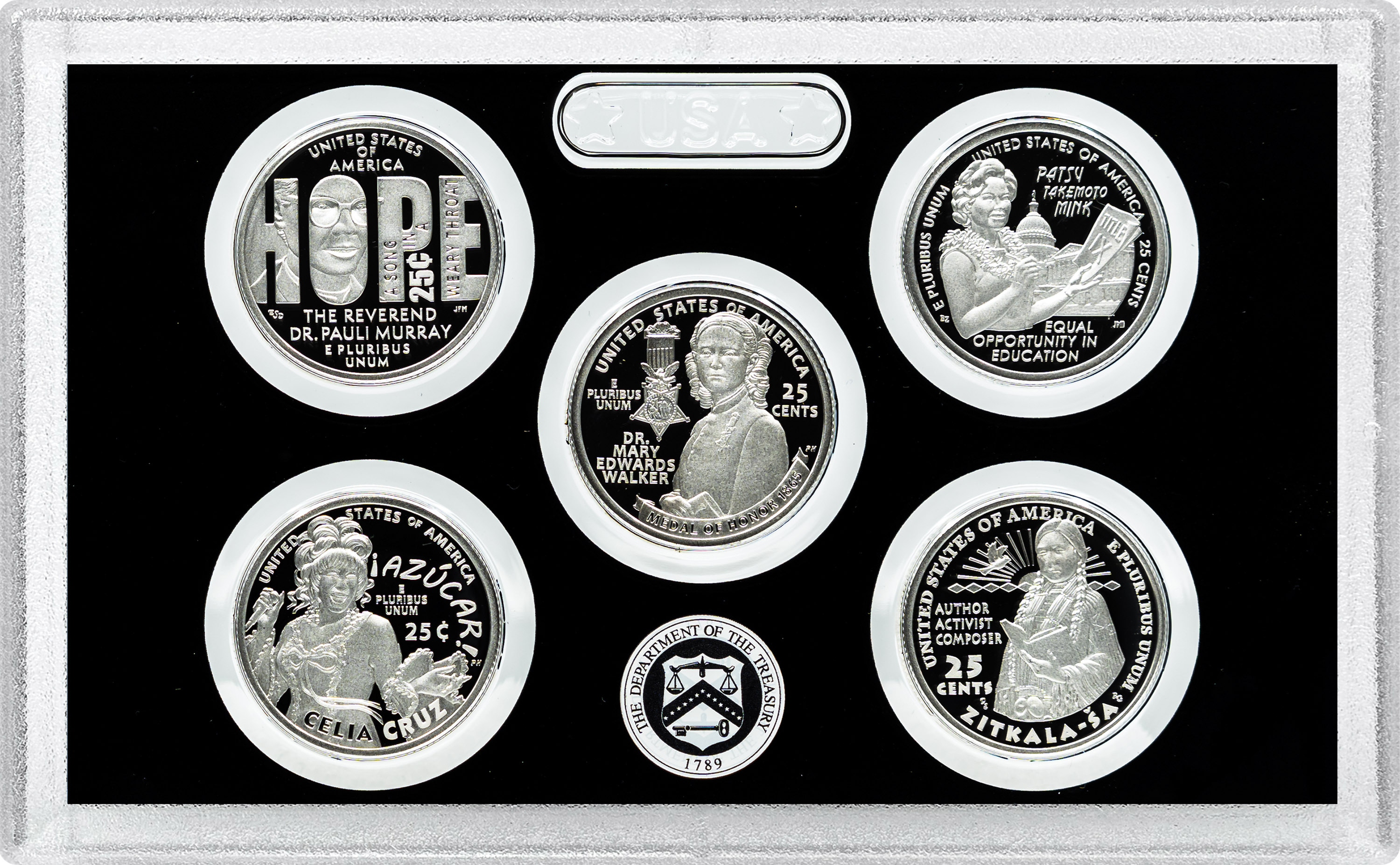 2024-S 25c Silver Quarters Proof Set, 5 Coins PR