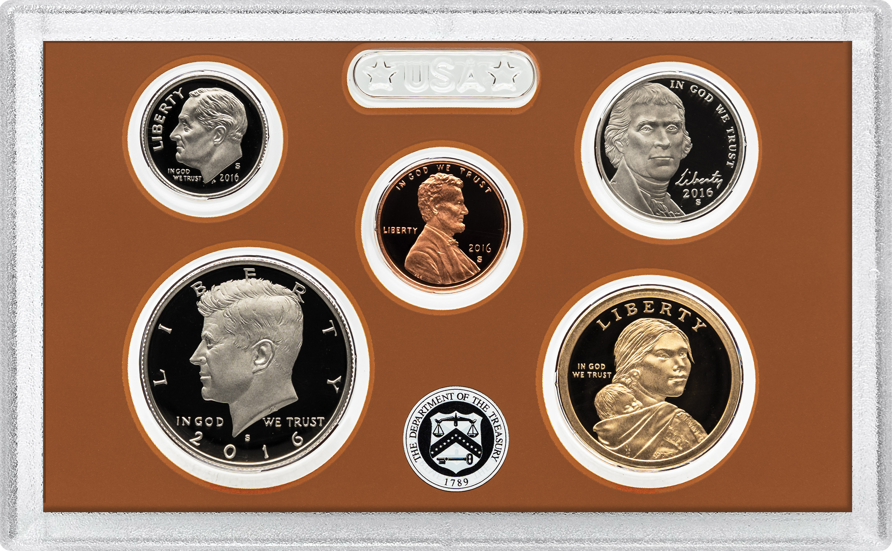 2016-S 1c-$1 Clad Proof Set, 13 Coins PR