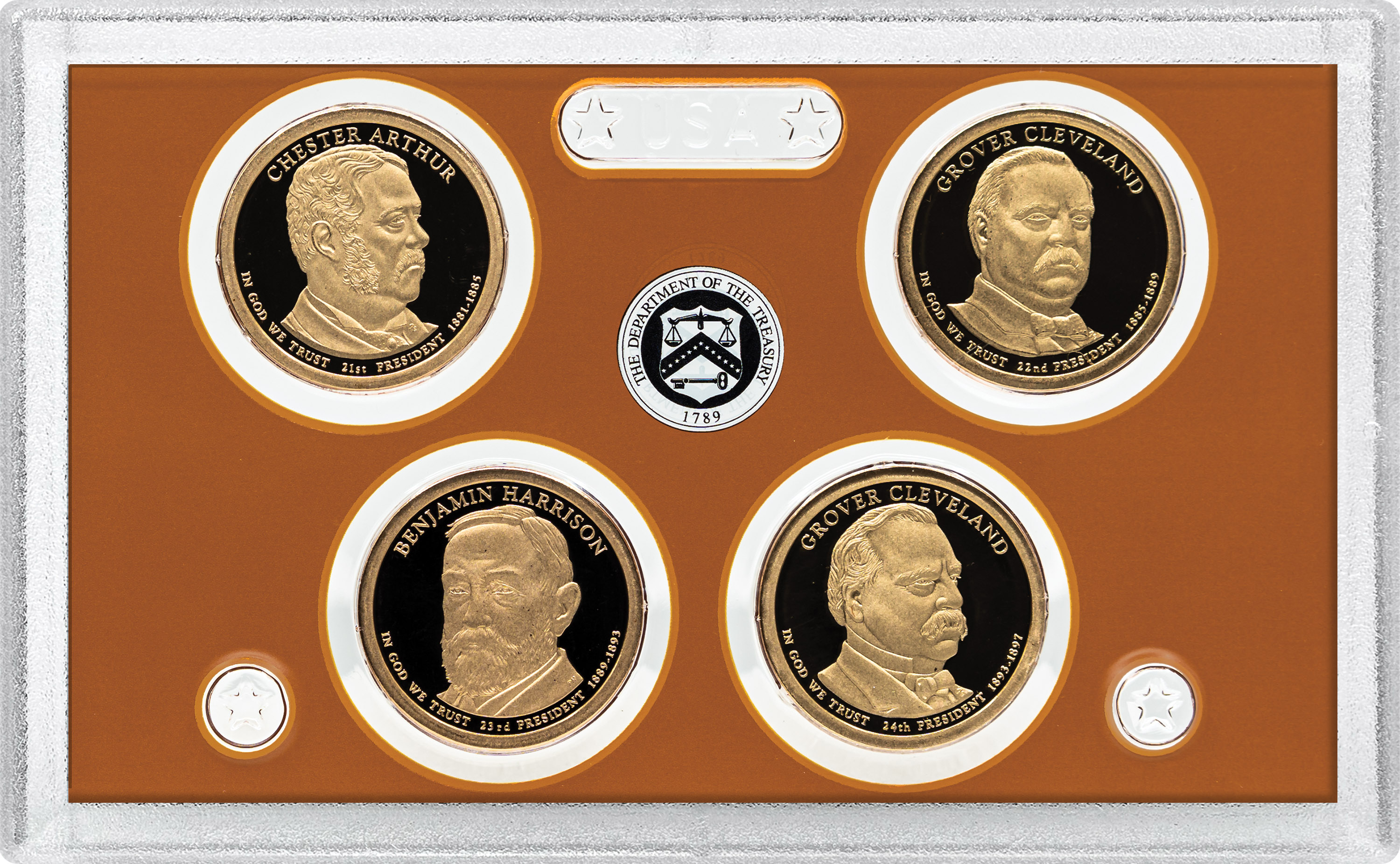2012-S $1 Presidential Proof Set, 4 Coins PR