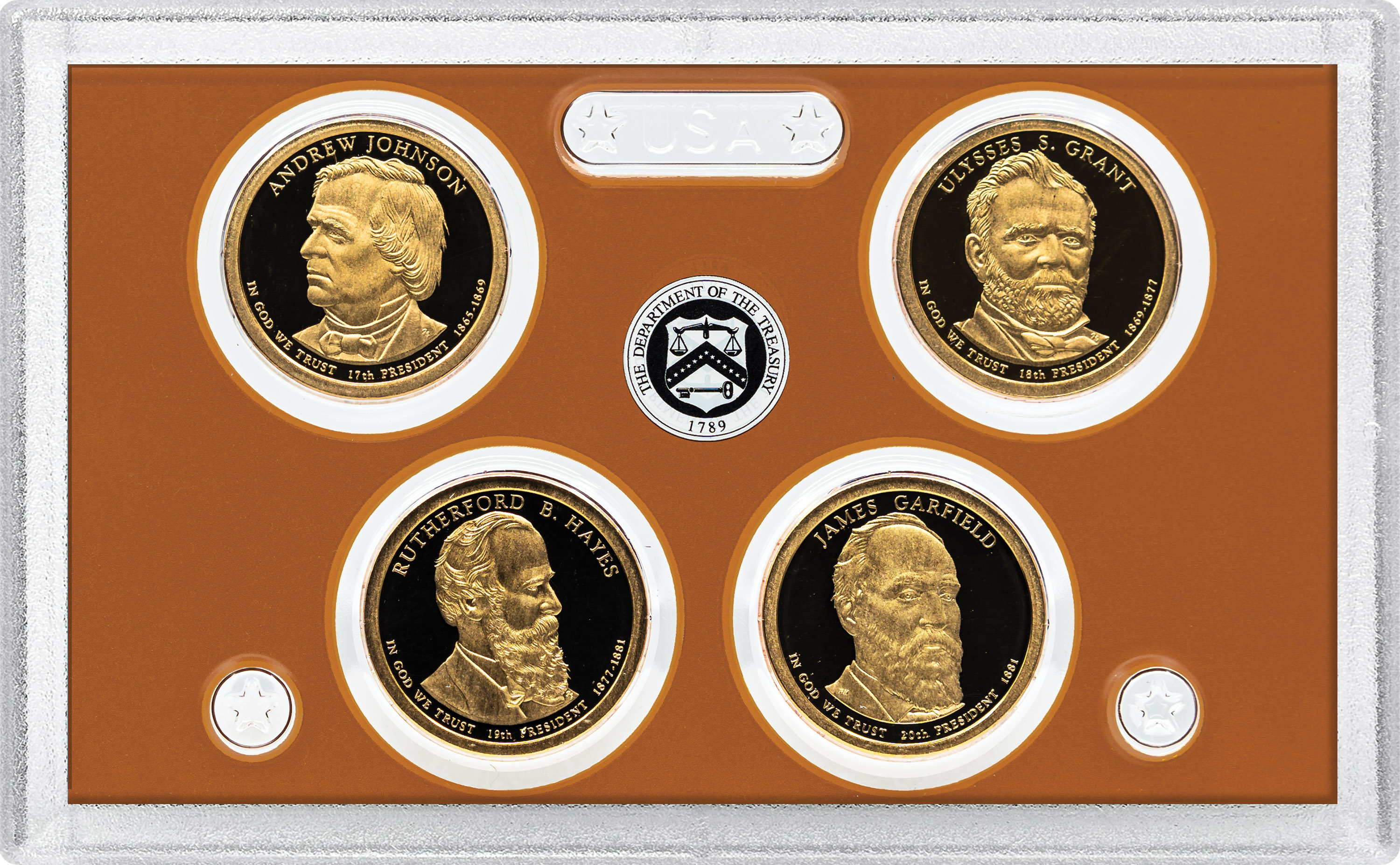 2011-S $1 Presidential Proof Set, 4 Coins PR