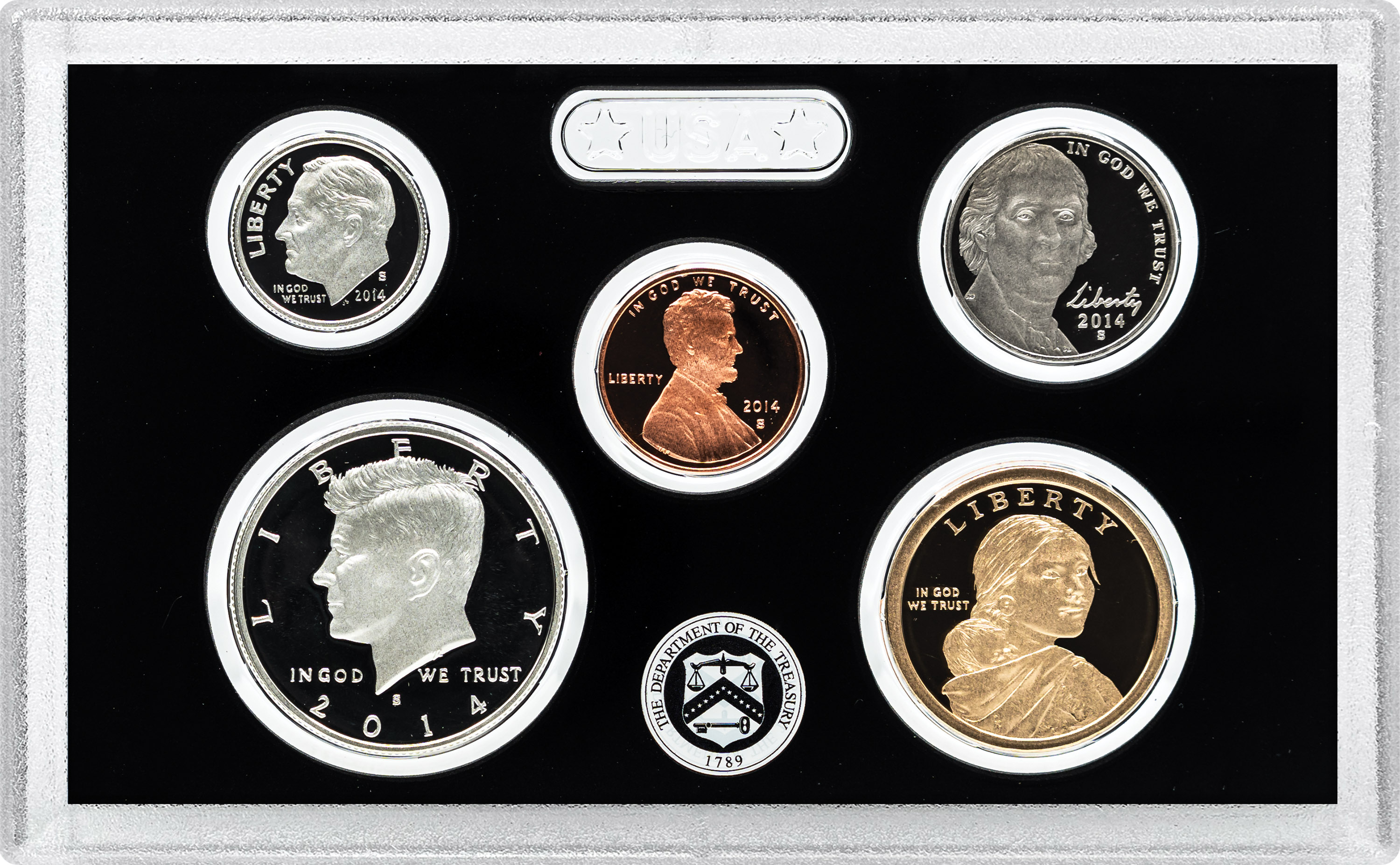 2014-S 1c-$1 Silver Proof Set, 14 Coins PR
