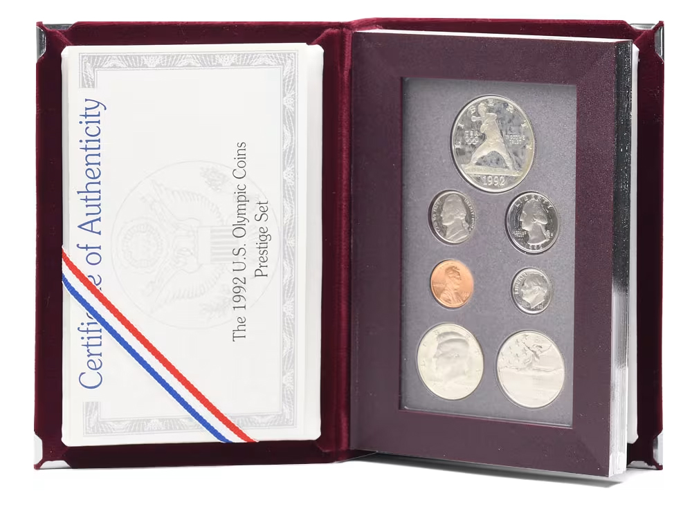 1992-S 1c-$1 Prestige Proof Set, 6 Coins PR