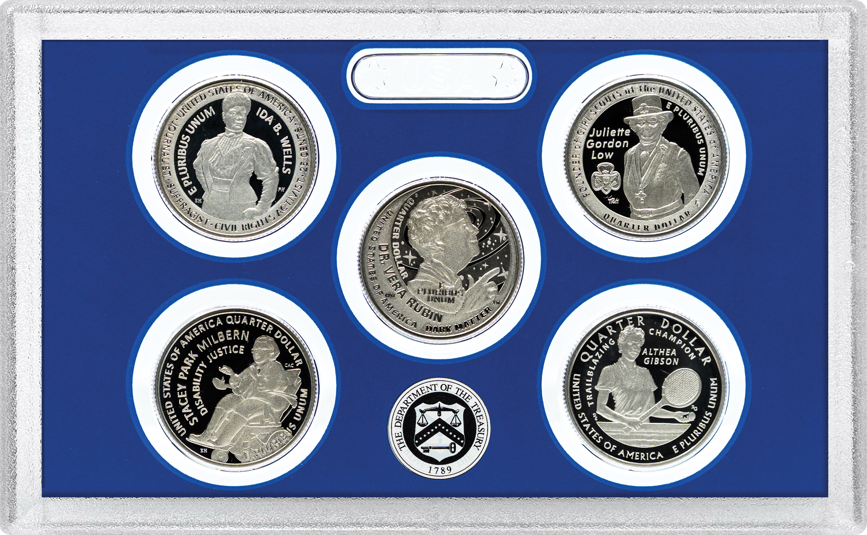 2025-S 25c Clad Quarters Proof Set, 5 Coins PR