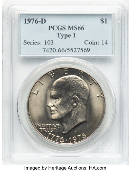 1976-D $1  Type 1 MS thumbnail 3