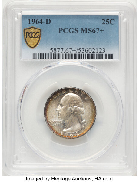 1964-D 25c MS67 thumbnail 4
