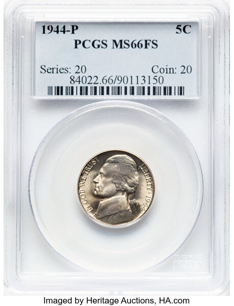 1944-P 5c Silver MS FS thumbnail 3
