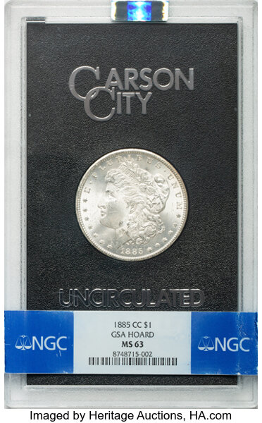 1885-CC $1  GSA Hoard, Hard package MS63 thumbnail 3