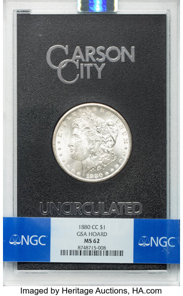 1880-CC $1  GSA Hoard, Hard package MS62 thumbnail 5