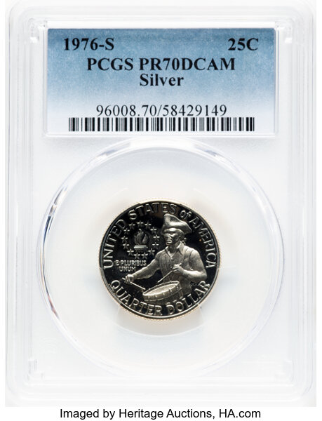 1976-S 25c Silver PR DCAM thumbnail 9