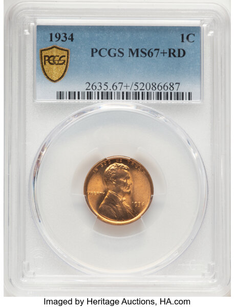 1934 1c MS RD MS67 RD thumbnail 6
