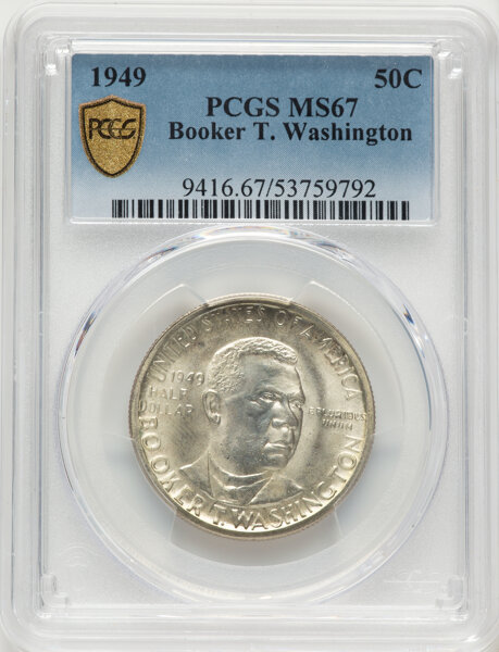 1949 50c Booker T. Washington MS67 thumbnail 2