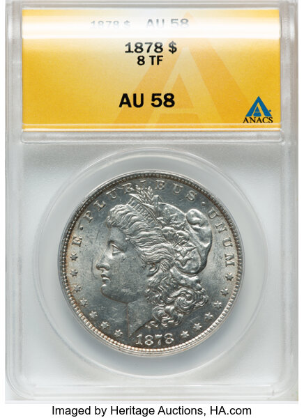 1878 8TF $1  Alligator Eye, VAM-14.1 MS thumbnail 3