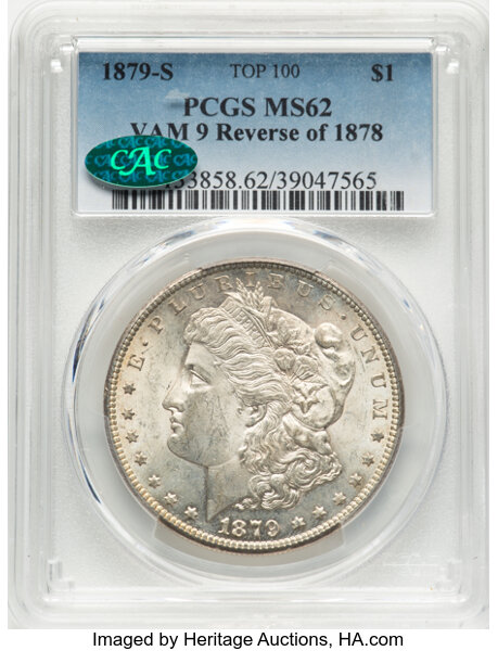 1879-S $1  Reverse of 1878, VAM-9 MS thumbnail 3