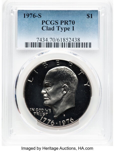 1976-S $1  Clad, Type 1 PR thumbnail 3