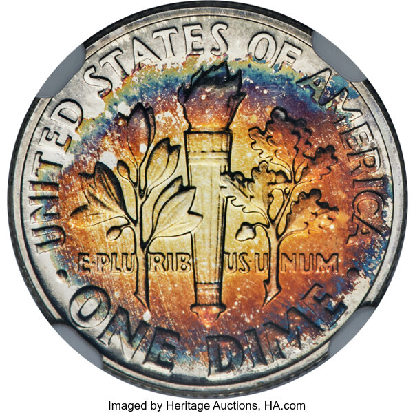 Roosevelt Dime 10c Silver, 1950-1964 [Type] PR67 thumbnail 8