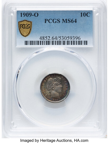 1909-O 10c MS64 thumbnail 2