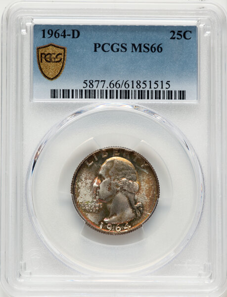 1964-D 25c MS66 CAC thumbnail 4