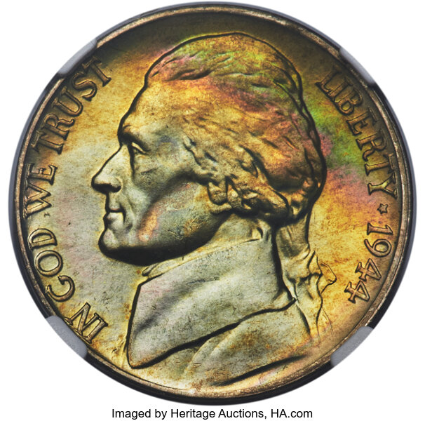 1944-D 5c Silver MS FS thumbnail 3