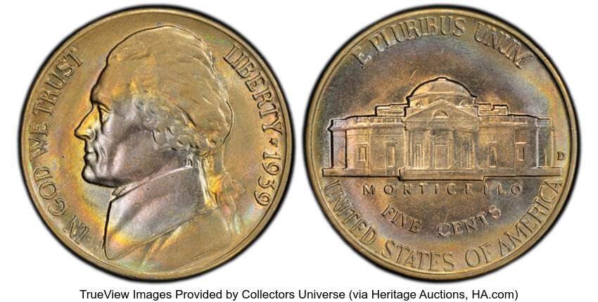 1939-D 5c Reverse of 1940 MS thumbnail 4
