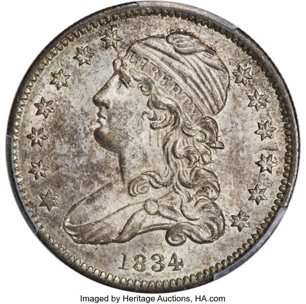 1834 25c B-3 MS thumbnail 2