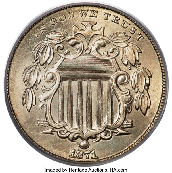 Image for 1871 5c Repunched Date, FS-301 MS