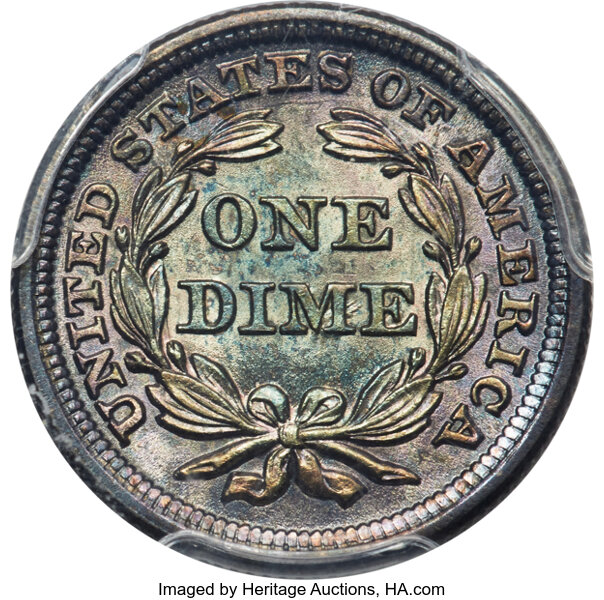 1853 10c Arrows MS69 thumbnail 8