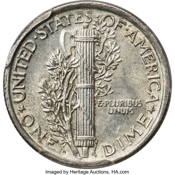 1921-D 10c MS FB MS60 FB thumbnail 7