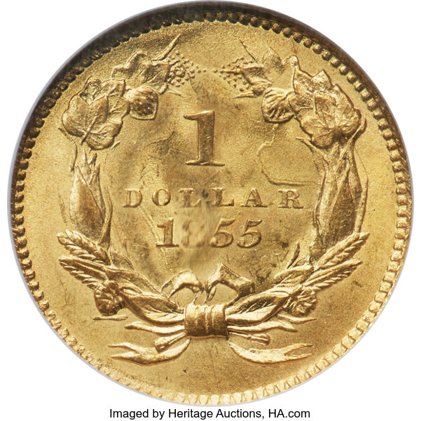 1855 G$1 Type 2 MS65 thumbnail 4