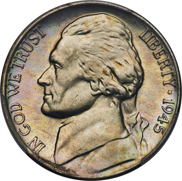 1945-P 5c Silver MS FS thumbnail 2