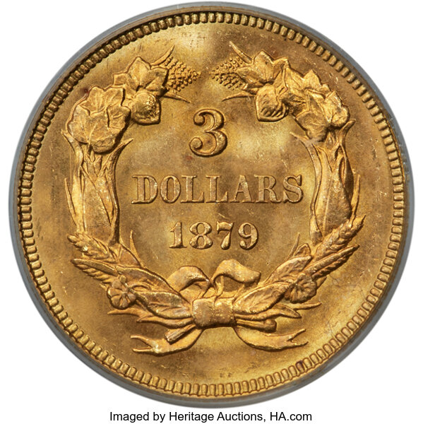 1879 $3 MS64 thumbnail 2