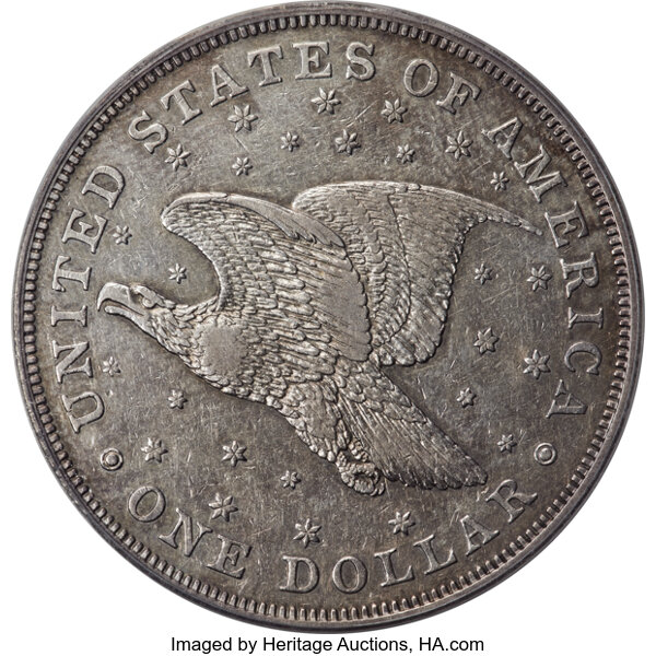 1836 $1  Gobrecht, No Stars Obverse, Original, Alignment I, Plain Edge, J-60 XF45 thumbnail 2
