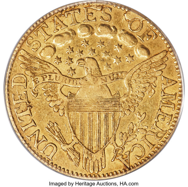 1798 $5  Large Eagle, Large 8, 13 Stars, BD-4 MS thumbnail 4