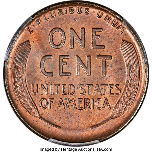 1914-D 1c MS RB MS63 RB CAC thumbnail 2