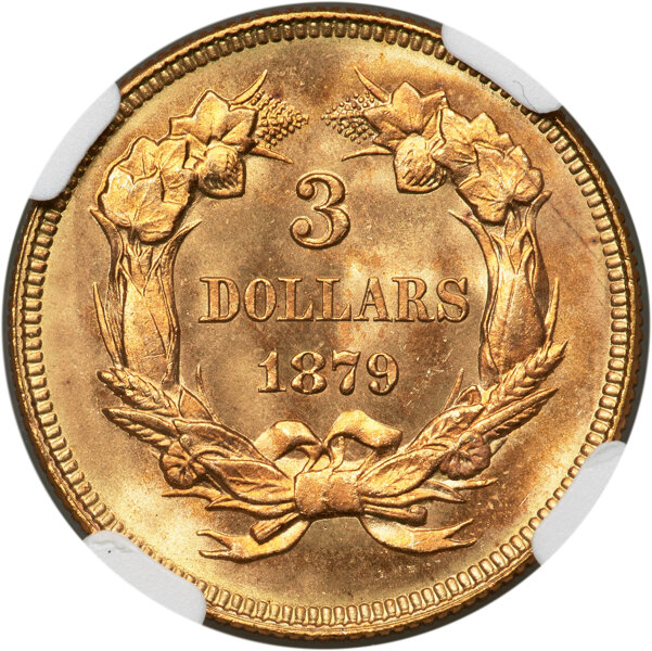 Three Dollar Gold Princess $3  1854-1889 [Type] MS68 CAC thumbnail 2