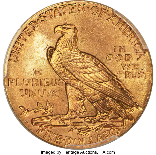 1908-S $5 MS66 thumbnail 2