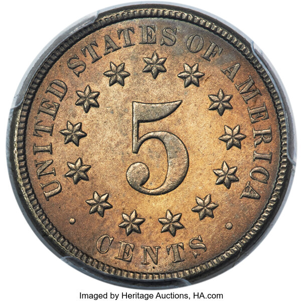 1873 5c Closed 3 MS66 thumbnail 2