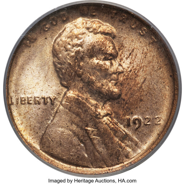1922 no D 1c Weak Reverse, Die Pair 1 MS RB thumbnail 2