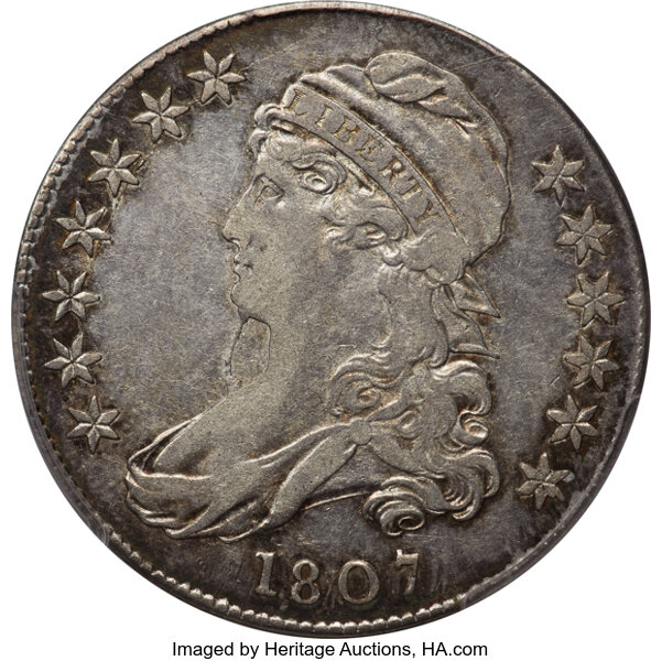 1807 50c Bearded Goddess, 50/20, O-111b MS thumbnail 2