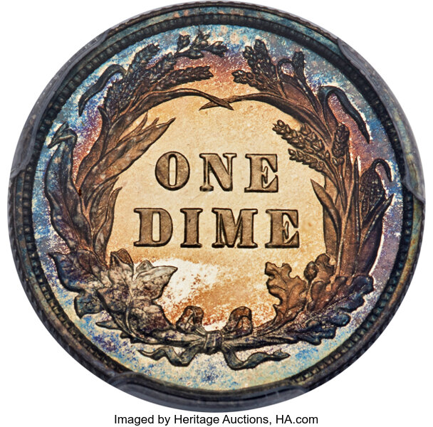 Barber Dime 10c 1892-1916 PR CAM [Type] PR67 CAM thumbnail 6