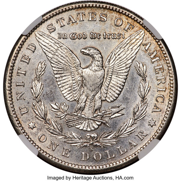 1892-S $1 AU58 CAC thumbnail 2
