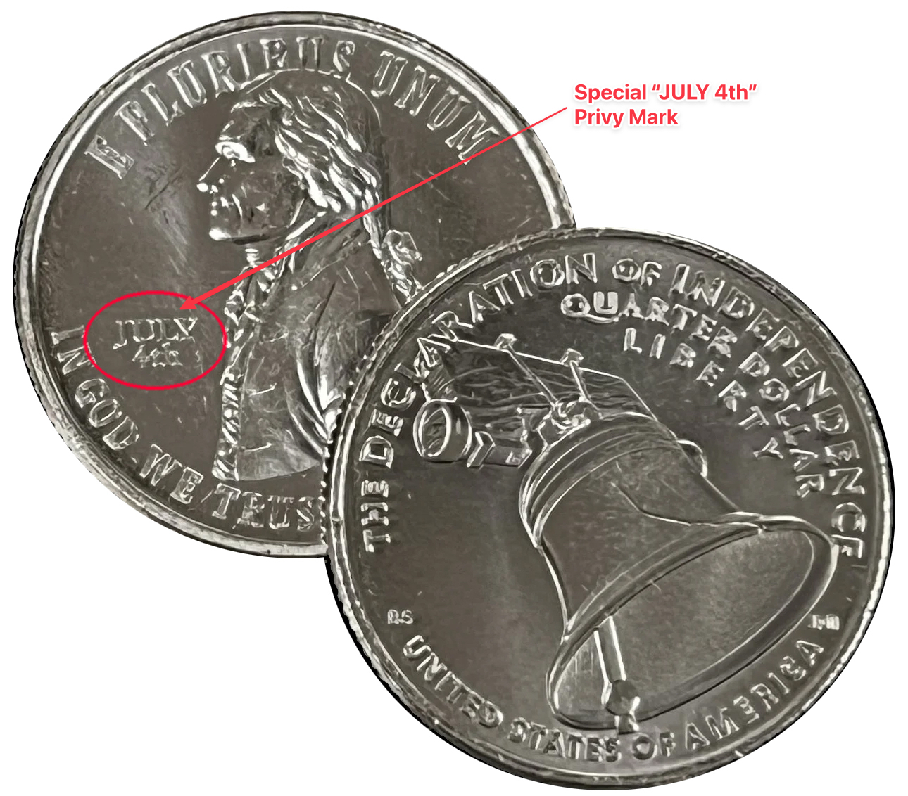 1776~2026 25c Declaration of Independence, JULY 4th Privy MS