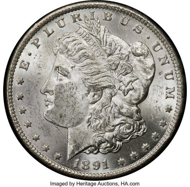 1891-CC $1  GSA Hoard, Spitting Eagle, VAM-3  MS thumbnail 2